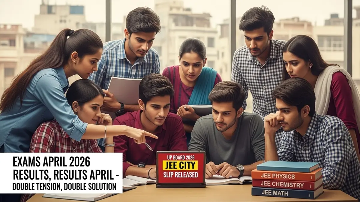 UP Board 2026 वाले JEE Waale ध्यान दो! आज City Slip आई - Exam 2 अप्रैल से, और Result भी April में — Double Tension का Double Solution